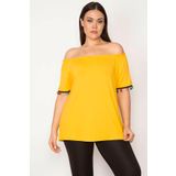 Şans 65N29509 Hardal Kadın Bluz