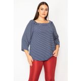 Şans 65N29608 Lacivert Kadın Tunik