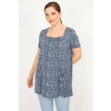Şans 65N32938 Lacivert Kadın Tunik