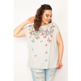 Şans 65N33290 Gri Kadın Bluz
