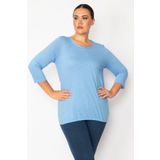 Şans 65N34394 Mavi Kadın Bluz