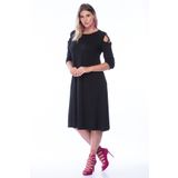 Şans 65N34396 Siyah Kadın Elbise