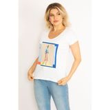 Şans 65N34719 Beyaz Kadın Bluz