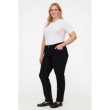 Şans Kadın Büyük Beden Siyah, 5 Cep Gabardin Pantolon 65N39159