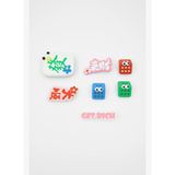 Şans Zarları ve "Get Rich" Temalı Kawaii Çanta Süsü Seti+Delgeç(Delgeç hediye)
