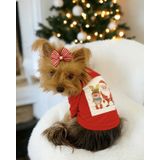 Santa and Friend Rudolph Köpek Tişörtü Yılbaşı Noel Christmas Köpek Elbisesi