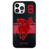 Santa Barbara Polo Racquet Club İphone 13 Pro Max Kılıf Pu Deri Üzeri Dikişli Garner Desenli Kapak