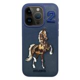 Santa Barbara Polo Racquet Club İphone 15 Pro Max Kılıf 3Boyutlu Pu Deri Boris İçi Süet Kapak