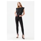 SANTA BELLA Bella Siyah Solmaz Skinny Jean Kadın Yüksek Bel Power Likra Toparlayıcı