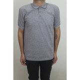 Santa Fistan Store Erkek Desenli Klasik Kesim Normal Kalıp Polo Yaka Tişört - 2XL - Gri