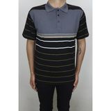 Santa Fistan Store Erkek Desenli Klasik Kesim Rahat Kalıp Polo Yaka Tişört - Gri - Siyah