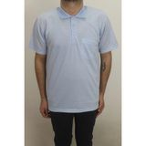 Santa Fistan Store Erkek Desenli Klasik Kesim Rahat Kalıp Tek Cepli Polo Yaka Tişört - 2XL - Açık Mavi