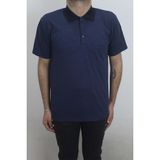 Santa Fistan Store Erkek Desenli Klasik Kesim Rahat Kalıp Tek Cepli Polo Yaka Tişört - Koyu Lacivert