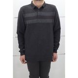 Santa Fistan Store Erkek Desenli Spor Kesim Normal Kalıp Polo Yaka Selanik Kumaşlı Kışlık Kazak - Füme
