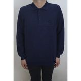 Santa Fistan Store Erkek Düz Klasik Kesim Rahat Kalıp Polo Yaka Pıtırcık Tek Cepli Kışlık Kazak - Lacivert - XL