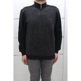 Santa Fistan Store Erkek Düz Spor Kesim Normal Kalıp Hakim Yaka ve Yakası Fermuarlı Kışlık Selanik Kumaşlı Kazak - Haki Yeşil