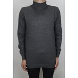 Santa Fistan Store Erkek Düz Spor Kesim Normal Kalıp Yarım Balıkçı Yaka Kışlık Kazak - Gri - 2XL