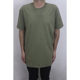Santa Fistan Store Erkek Düz Spor Kesim Rahat Kalıp Bisiklet Yaka Battal Basic Tişört - 4XL - Haki Yeşil