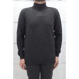 Santa Fistan Store Erkek Füme Düz Klasik Kesim Rahat Kalıp Tam Balıkçı Yaka Kışlık Kazak - 2XL