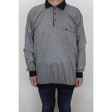 Santa Fistan Store Erkek Klasik Kesim Rahat Kalıp Polo Yaka Tek Cepli Battal Kışlık Kazak - Siyah - 3XL