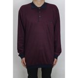 Santa Fistan Store Erkek Klasik Kesim Rahat Kalıp Tek Cepli Polo Yaka Kışlık Battal Kazak - Bordo - 3XL