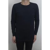 Santa Fistan Store Erkek Lacivert Düz Spor Kesim Normal Kalıp Bisiklet Yaka Uzun Kollu Body - XL