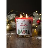 SANTA Kokulu Mum – Portakal, Tarçın & Vanilya – Yılbaşı Ruhunu Yansıtan Sıcak Atmosfer – Soya & Hindistan Cevizi Bazlı ve Rafine Mineral ile Zenginleştirilmiş Özgün Mum Karışımı – 150 Gram - ODRIUS - Kırmızı - 1 Adet