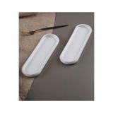Santara ACAR 2 ADET BİANCO PERLA SUNUM TABAĞI & ZEYTİNLİK 28 CM