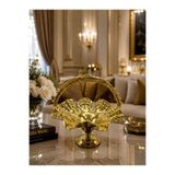 Santara AVANGARDE BÜYÜK BOY EL YAPIMI ÜFLEME CAM GOLD ŞEKERLİK ÇAP 27CM YÜKSEKLİK 27CM