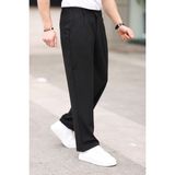 Santara Erkek Pileli Baggy Kalıp Kumaş Pantolon - 0 Siyah - XL