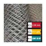 Santaş 1.5 METRE-20METRE Galvanizli Helezon Bahçe Tel Örgü 2.50 mm Kalınlık 7cm×7cm Göz Aralığı - 2.5 mm x 1.5 x 20 m