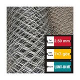 Santas 2.50 mm Kalınlık , 7cm×7cm Göz Aralığı, (1.5metre-10metre) Galvanizli Helezon Bahçe Tel Örgü Bahçe Çiti Bahçe Teli