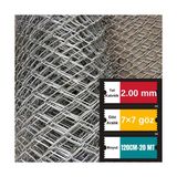 Santas 2 mm Tel Kalınlığı 7×7 cm Göz ( 120 cm -20METRE )Galvanizli Helezon Bahçe Çit Tel Örgü