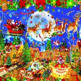 Santa's Coming to Town Tatil Noel Yapbozu | Yetişkinler ve Çocuklar için Zor 1000 Parça Yapboz | Oyun Gecesi için Etkileşimli Zeka Tanıtımı | 28 x 20 İnç