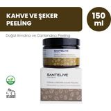 Santelive Kahve Esmer Şeker Doğal Vücut Peelingi Selülit Karşıtı Ölü Deri Giderici 150 ml