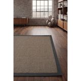 Santiva Home Monaliza Biyeli Sisal Halı Hav Toz Vermez Kolay Temizlenir Kahve Kumaş Biyeli Robot Süpürgeye Uygun Jüt Halı Yolluk Hasır - Bej - Kahve - 80 x 150 cm