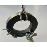 Şantiye Inşaat Çivi Vida Toplama Mıknatısı - Metal Toplayıcı 10 Metre Halatlı Güçlü Halka Mıknatıs 100X60X20 - Siyah