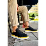 Santoni Kaliteli Şık Erkek Spor Ayakkabı Siyah-Sarı SIYAH/SARI