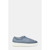 Santoni Vakko By Santonı Blue Suede Sneakers - Mavi