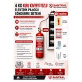 santral yangın 4 KG KURU KİMYEVİ TOZLU OTOMATİK ELEKTRİK PANO SÖNDÜRME SİSTEMİ