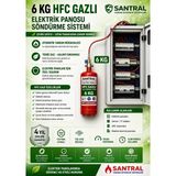 Santral Yangın Santral 6 kg HFC Gazlı Otomatik Elektrik Pano İçi Söndürme Sistemi 4 Yıl Güvenceli Askı Aparatı Hediye ile Yüksek Performans