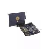 Şantuk Keseli Tafta Seccade Ve İnci Vavlı Tesbih Set , Taşınabilir Namaz Seti, Hediye Seti Lacivert 16 X 23