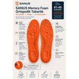 SANUS Memory Foam Ortopedik Tabanlık | Masaj Destek Noktalı | Ark Destekli | Kesilebilir M500