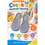 SANUS Ortopedik Çocuk Ayakkabı Tabanlığı Yumuşak Destekli Kesilebilir Tabanlık GRİ