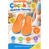 SANUS Ortopedik Çocuk Ayakkabı Tabanlığı Yumuşak Destekli Kesilebilir Tabanlık TURUNCU