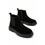 Sanvio Tarzkar Erkek Siyah Süet Outdoor Chelsea Bot Su Geçirmez Dikişli Hafif EVA Taban Garantili Premium