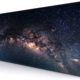 SANWUMIAN Dikişli Kenarlı Büyük Oyun Fare Altlığı, Galaxy Sümen, Genişletilmiş XL Klavye Pedi, Kaymaz Kauçuk Tabanlı Masa Pedi, Klavye ve Fare için, 31,5 x 11,8 cm