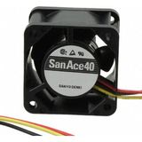 Sanyo-Denki 40X40X20MM 12V 0,11A 3 Kablo Fan 109P0412H601 - Siyah