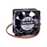 Sanyo Denki San Ace60 60x60x25mm 12v 0.47a Çift Bilyalı Fan-109r0612j401 3 Kablo Kare Fan