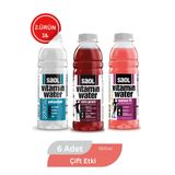 saol vitamin water Dual Fit Pack - Men Power Women Fit Antioxidant 6’lı Paket | 500 ml Şekersiz Vitamin İçecek Seti